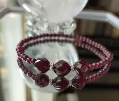 №247　ガーネットスターカットブレスレット