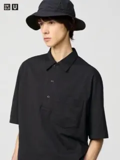 A*様 【未使用品】UNIQLO U エアリズムコットンポロシャツ M ブラック