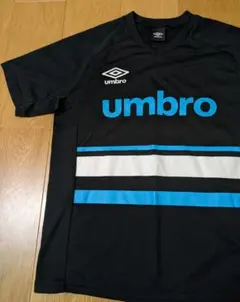 umbro　アンブロ　ボーダー　ロゴ　M　Vネック　Tシャツ　速乾性