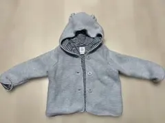 Baby Gap クマ耳　ベビーカーディガン　70 グレー
