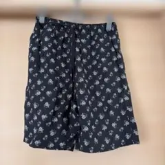 花柄 Mサイズ キュロット 黒