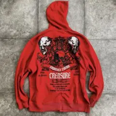 スカル パーカー 3L　バックプリントy2k swag archive お兄系