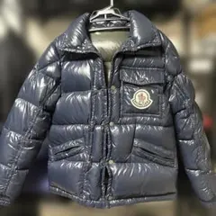 Moncler ダウンジャケット ネイビー 取り外し可能フード リペア有り