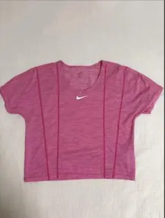 ナイキ Dri-FIT ランニングTシャツ ショート丈 ピンク Sのサムネイル