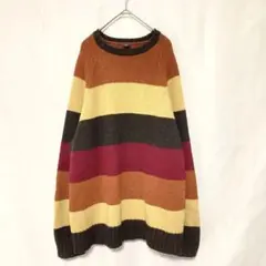 古着90s 00s old GAP ウール　ニット　セーター ボーダー　XL