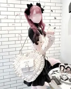 ハニーミュウ Luv ファーポケット付きBIGハートバッグ(ピンク)