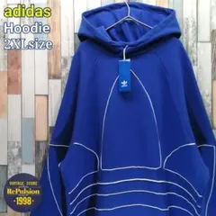 【タグ付き】adidas　アディダス　パーカー☆デカロゴ　ビッグシルエット