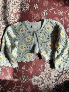 petit main ミントグリーン カーディガン