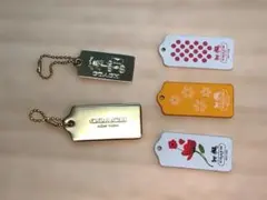 COACH 　タグセット ゴールド・花柄