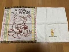 くまのプーさん ウォッシュタオル 2枚セット 新品未使用 38×35cm