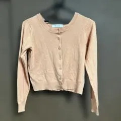 薄手 カーディガン オレンジ系 レディースM 春 羽織り