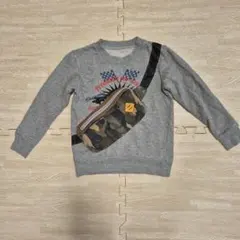 120センチ 裏毛 トレーナー グレー