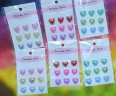 【送料込】デコレーションシール　ハート9セット
