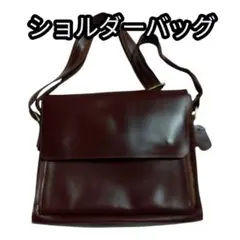 TIDING 本革 ショルダーバッグ ブラウン メンズ 多収納 高級感