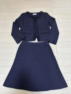 インデックス　ネイビー セットアップ ジャケット スカート