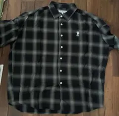 USPA 半袖シャツ ブラック・グレー チェック
