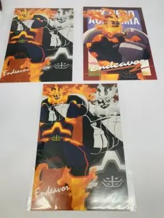 僕のヒーローアカデミア エンデヴァー ブロマイド 3枚セット