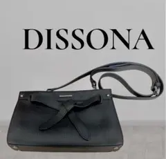 【美品】DISSONA ディソーナ ショルダーバッグ レザー ブラック