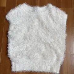 GU XL ホワイト ノースリーブセーター