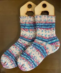 ハンドメイド　靴下　オパール毛糸
