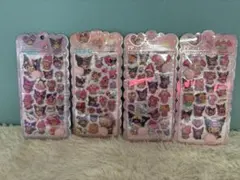 サンリオ　キティ　クロミ　可愛いキャラクターぷくぷく　立体シールセット 4パック