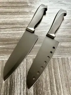 新品 包丁2本セット 万能包丁 穴あき包丁 クッキングナイフ 包丁 psjdjのサムネイル