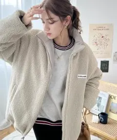 JaVa ２通りの表情が楽しい。ナイロン×ボアリバーシブル中綿ブルゾン