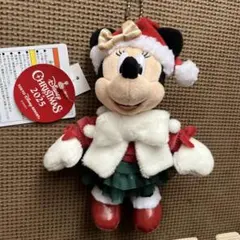 ディズニークリスマス2025 ミニーぬいぐるみバッジ　ぬいば