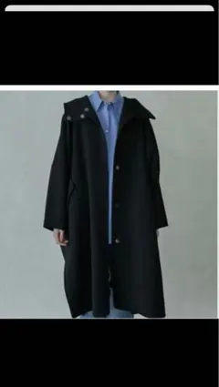 【美品】LE CIEL BLEU ／Fooded Over Coatネイビー36 2026年最新】le ciel bleu ルシェルブルー フーデッドオーバーコートの
