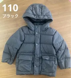 ユニクロ　ダウンジャケット　110 ブラック フード付き