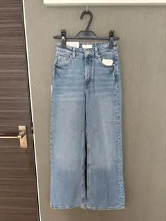 H&M ワイド・ハイウエストデニムライトブルー