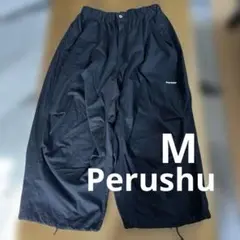 Perushu コットン パンツ M ブラック