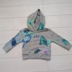 GAP フラワー柄 フード付きトレーナー 95cm
