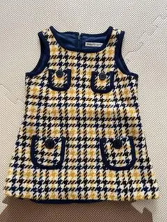 BeBe チェック（千鳥格子）柄 ノースリーブワンピース