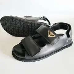【新品未使用】PRADA/プラダ ナッパレザー サンダルブラック 38
