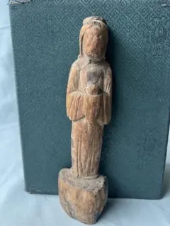 呪物　ネパール・インド北部　木彫り女性像（ヴィンテージ民芸品）プリミティブアート 呪物 ネパール・インド北部 木彫り女性像（ヴィンテージ民芸品