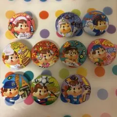 不二家　ペコポコ　お仕事シリーズ　缶バッジ　⑩個セット　中古品　FUJIYA