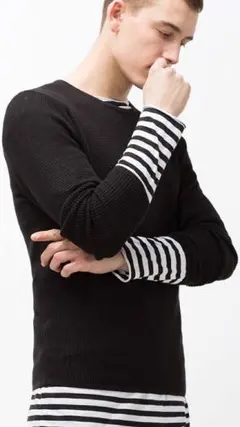 ザラ テクスチャーセーター ブラック