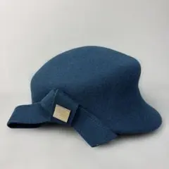 ランバンオンブルー 帽子 フェルトハット ウール ブルーグリーン