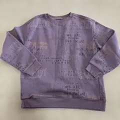 ZARA グレーパープル テキストプリント トレーナー 140cm