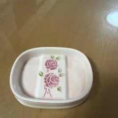 Many バラの花柄 楕円形皿　マニー　石鹸起きのサムネイル