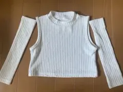 SHEIN ホワイト リブニット トップス 11-12Y