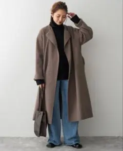spick & span ビーバーニュアンスカラーオーバーコート キャメル 36