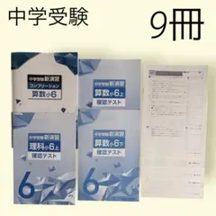 中学受験新演習 コンプリーション 確認テスト算数上下理科上他、9点セットのサムネイル