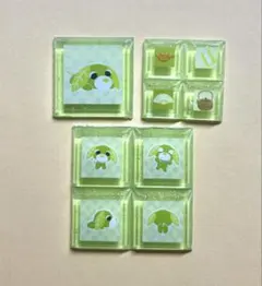 お茶犬　タイルシール　リョク　お裾分け　おすそ分け