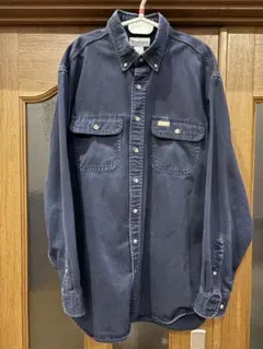 Carhartt ネイビー デニムシャツ L 100%cotton