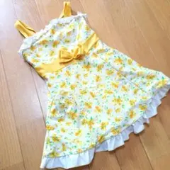 お花プリント　水着　１２０cm