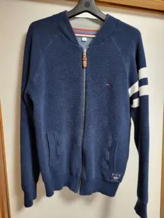 トミーヒルフィガー　ネイビージップアップブルゾン　M