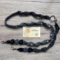 2wayスマホショルダー 2wayスマホストラップ マクラメハンドメイド