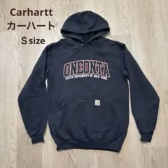 Carhartt カーハート 大学ロゴ入フード付パーカーY2Kアメカジ海外古着